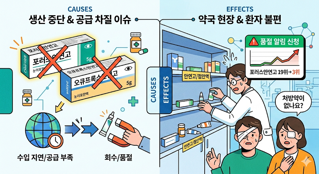 안연고 줄줄이 생산 중단…안과 인근 약국들 재고 확보 전쟁