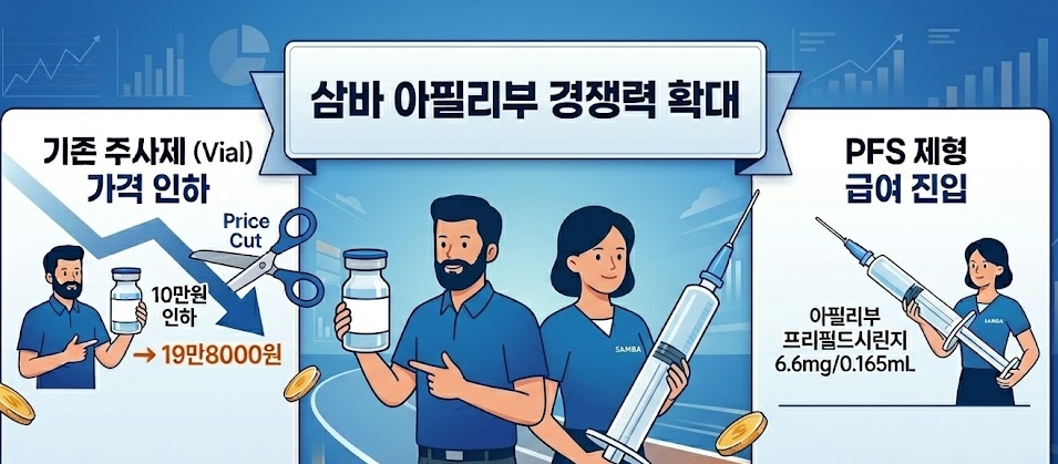아필리부 가격인하+PFS 등재...삼바, 아일리아 추격 고삐