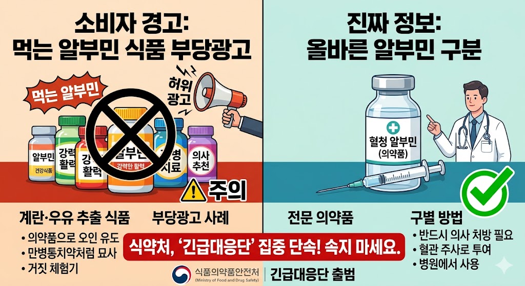 식약처, 알부민 식품 집중 단속…긴급 대응단 출범