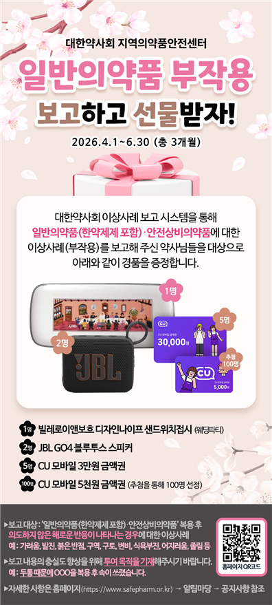 약사회 지역의약품안전센터, 일반약 부작용 보고 활성화 이벤트