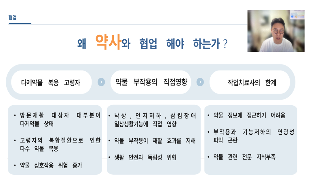 경기도약, 작업치료사와 협업 통한 '돌봄통합' 강화 모색