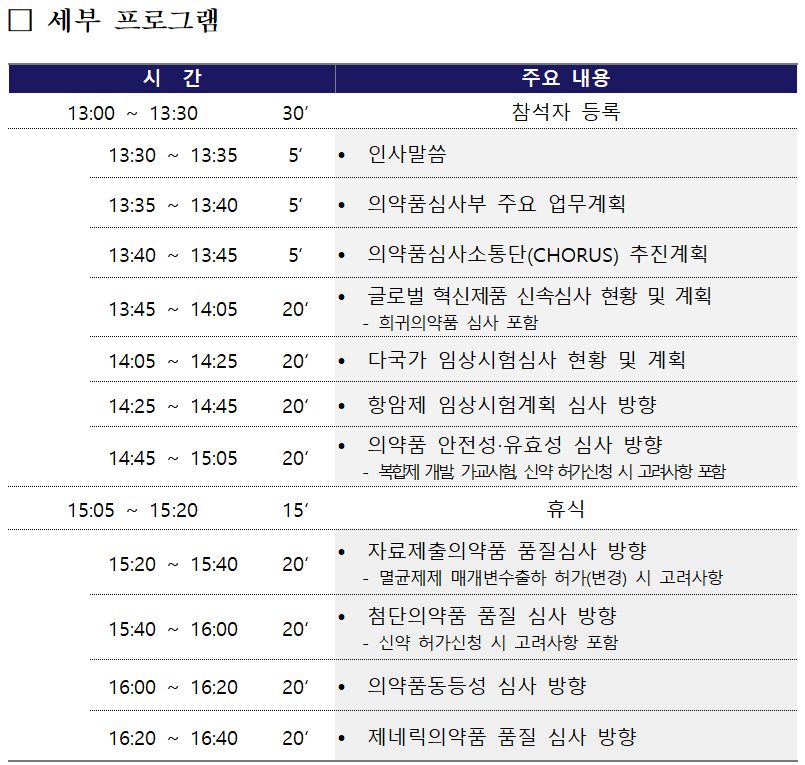 식약처, 1일 의약품 심사 설명회…최신 정보 공유