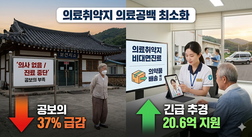 복지부, 의료취약지 의료공백 해소 추경 20억 긴급 편성