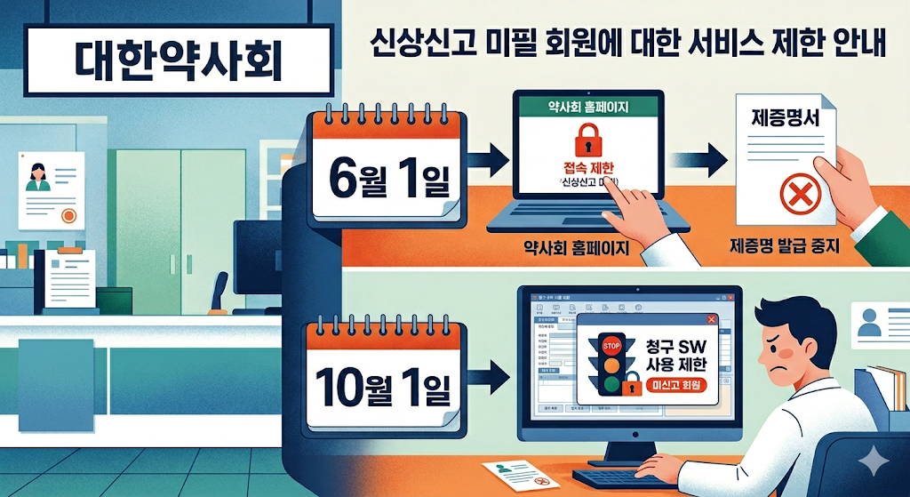 신상신고 미필회원, 홈페이지 차단-청구SW 사용 제한