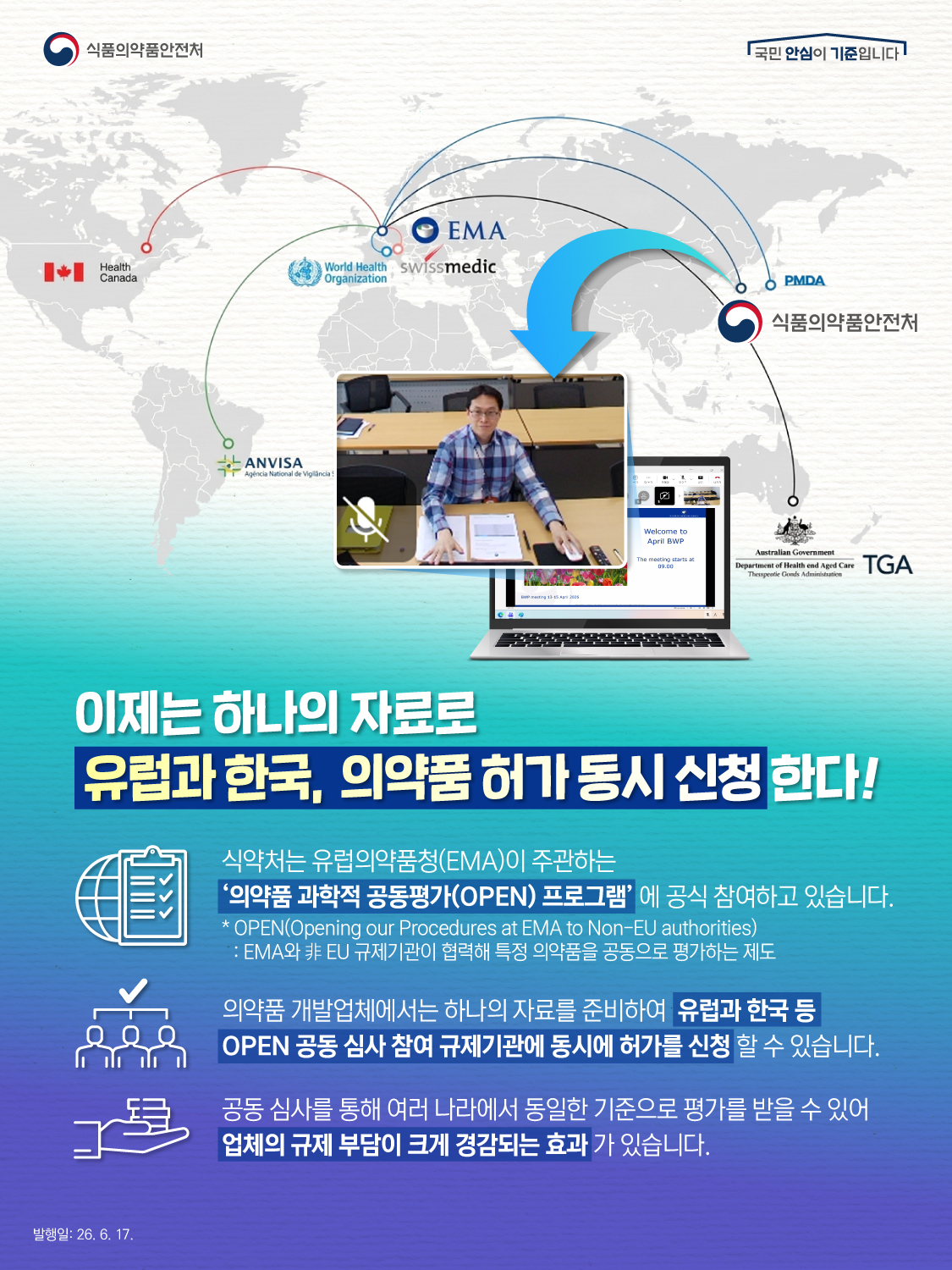 식약처, 해외 규제기관과 최초로 의약품 공동심사 완료
