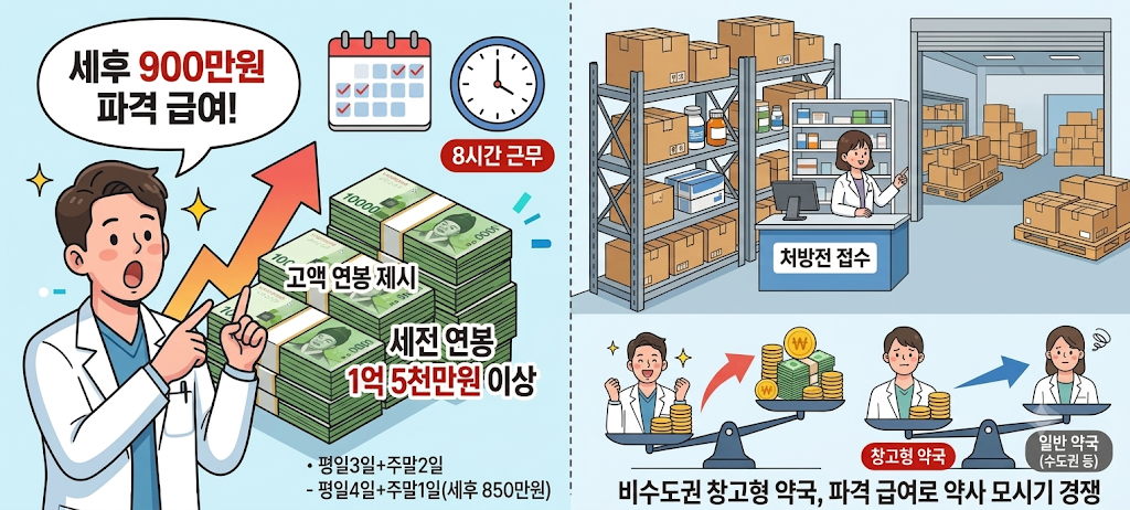 월 실수령액 900만원…창고형 근무약사 급여 고공행진
