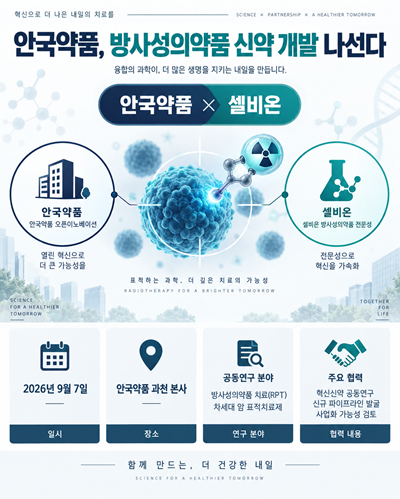 안국약품, 암 표적신약에 방사선 입힌다…셀비온과 맞손