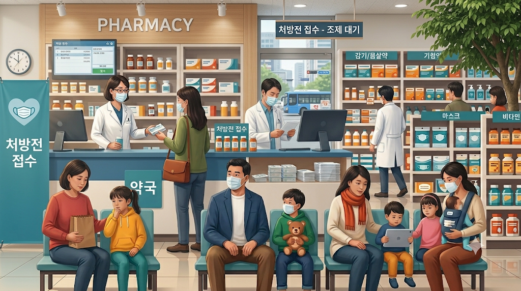 감기·독감·코로나19 동시유행…환절기 약국 바빠졌다