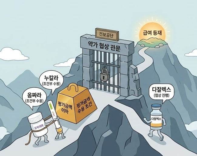 GSK '누칼라·옴짜라' 약가협상 돌입...약평위 조건부 수용