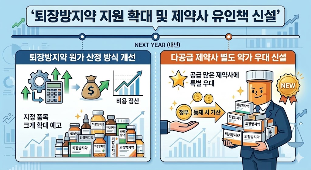 퇴장방지약 지원 내년 대폭 확대...약가우대 유인책 신설