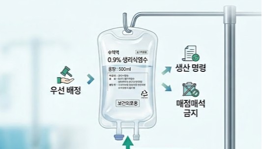 의료용 수액백 수급 우려 시 매점매석 금지...15일 시행