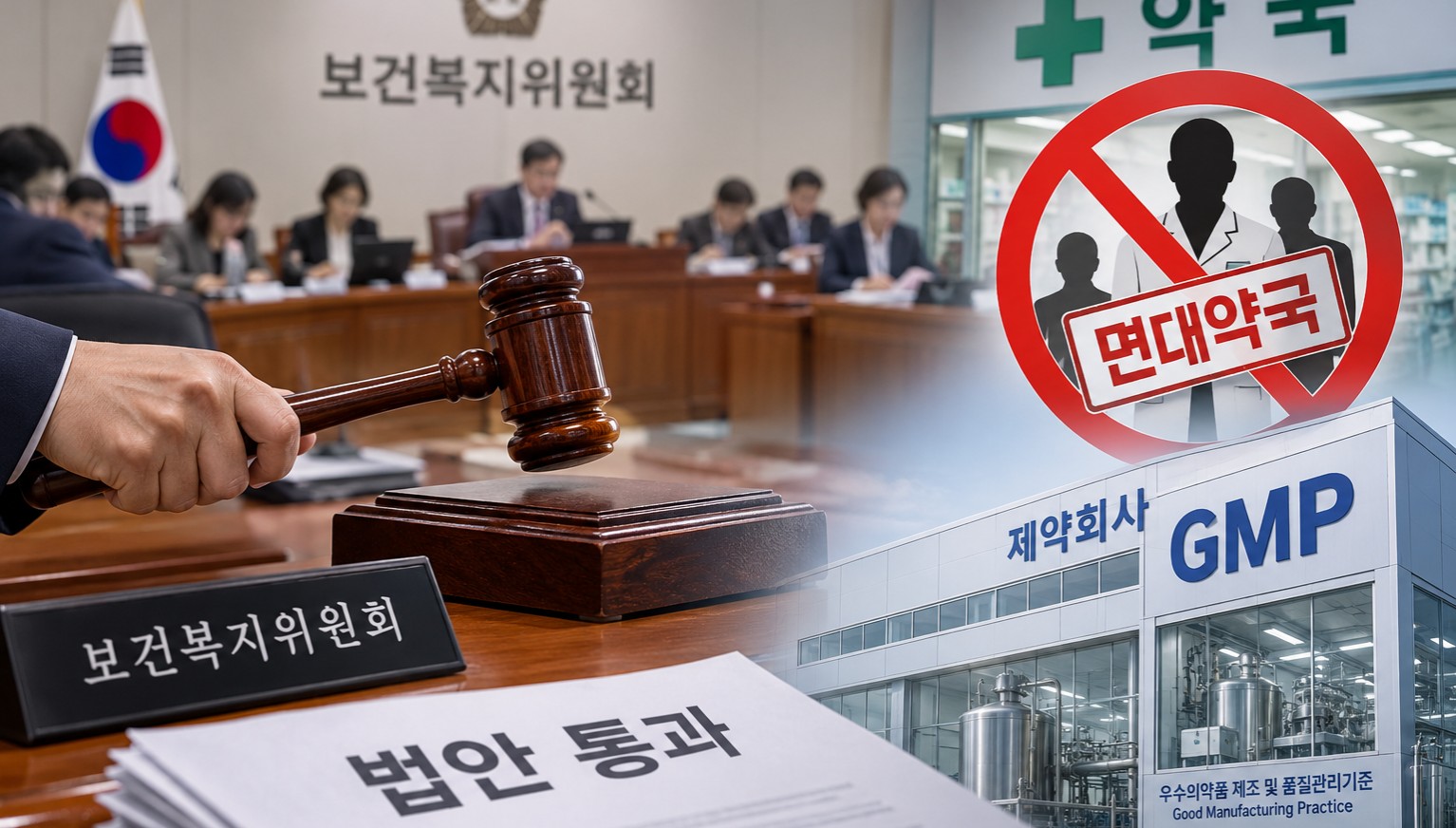 'GMP 효력정지 신설, 면대약국 차단' 법안 복지위 통과