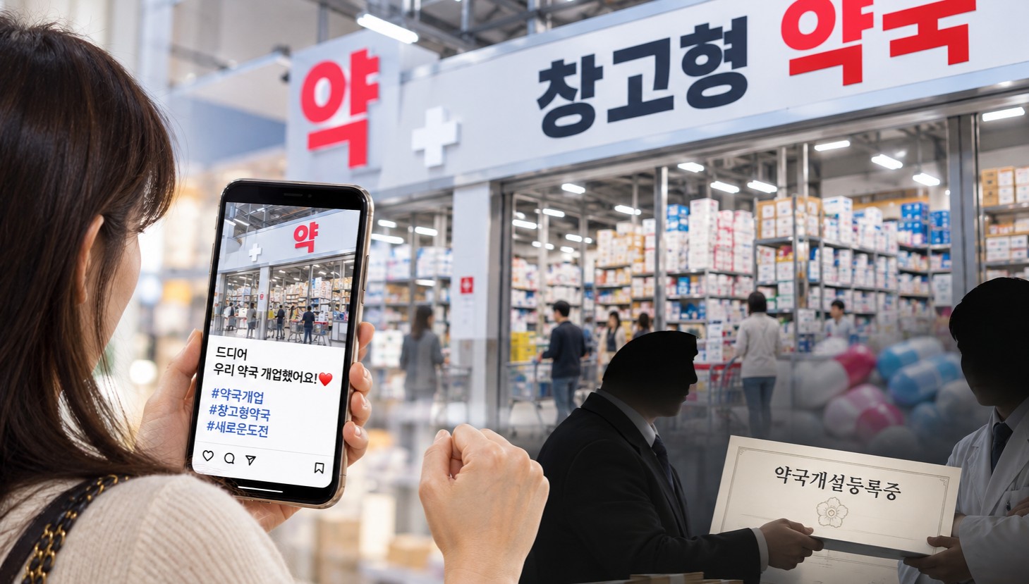 "일반인이 개업 자랑?"…백화점 창고형 약국, 면대 논란