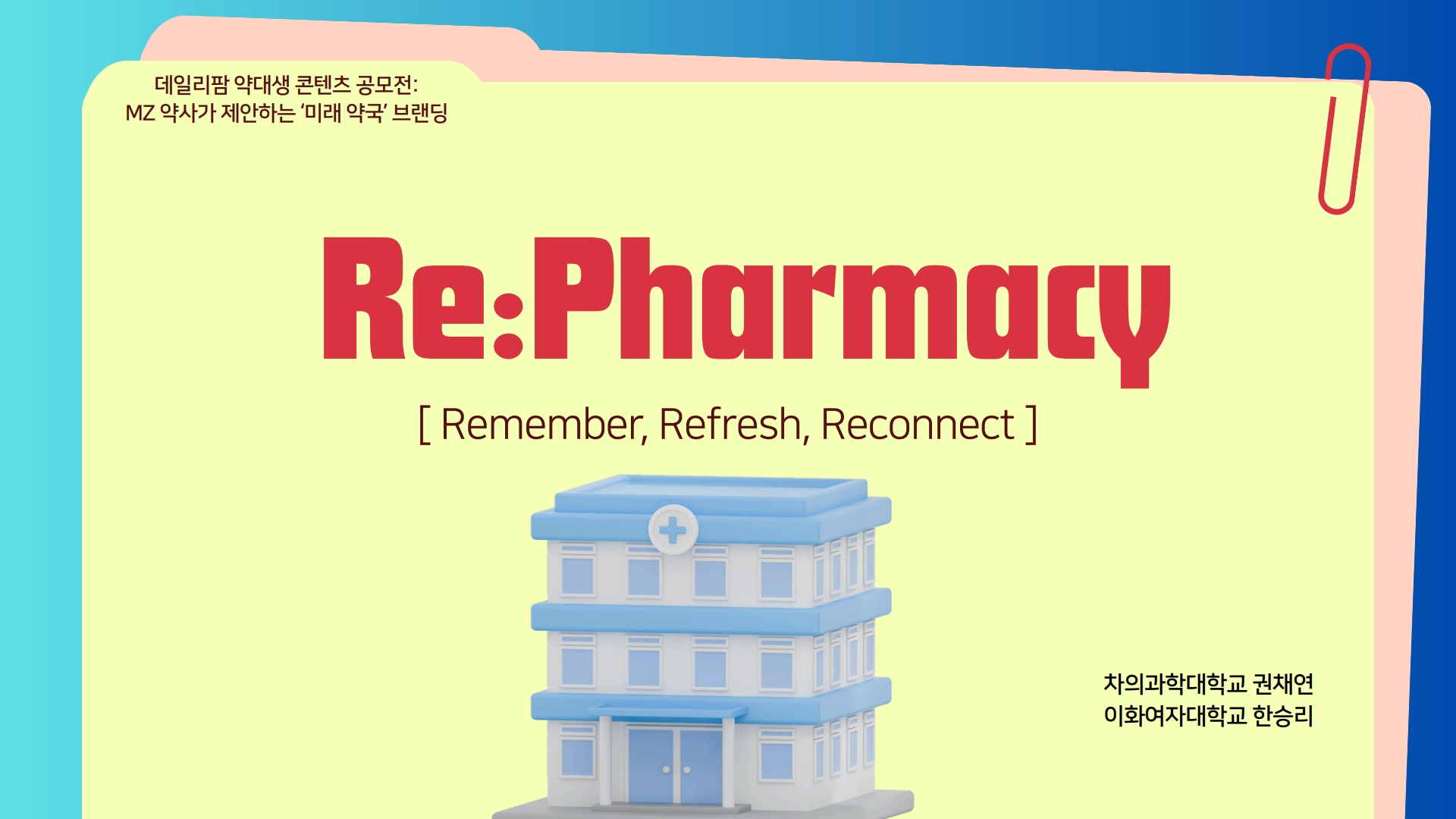 Remember, Refresh, Reconnect로 설계하는 미래약국